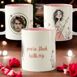 Je bent met mij aan het stommelen tweekleurige koffiemok