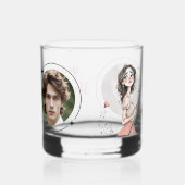 Je bent met mij aan het stommelen whisky glas (Achterkant)