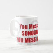 Je bent met Sonogrammen bezig. Koffiemok (Voorkant links)