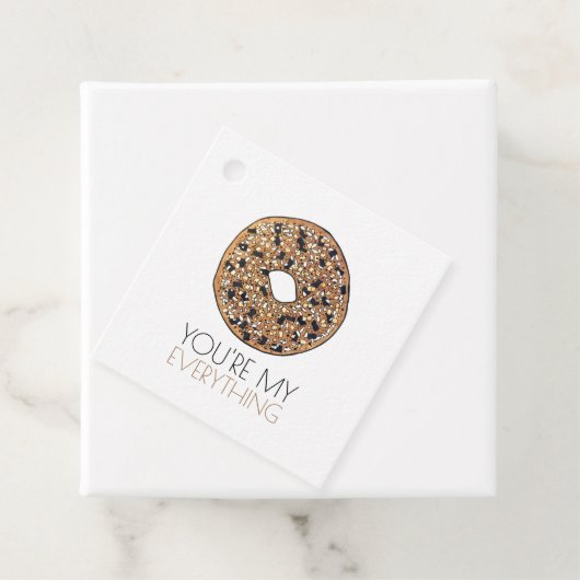 Je bent mijn 'Alles Bagel Breakfast Food Love' Bedankjes Labels (In situ)