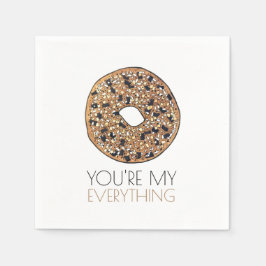 Je bent mijn 'Alles Bagel Breakfast Food Love' Servet