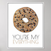 Je bent mijn Alles-Bagel Breakfast Kitchen Art Poster (Voorkant)