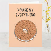 Je bent mijn Alles Bagel Jubileum Kaart (Gele Bloem)