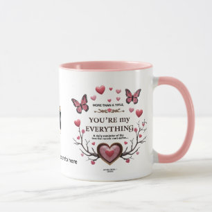 Je bent mijn alles - Butterfly Heart Love Mok