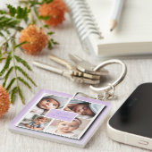 Je bent mijn alles fotocollage, Lila Sleutelhanger (Voorkant Rechts)