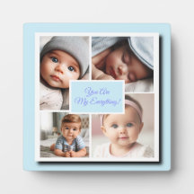 Je bent mijn alles fotocollage op blauw