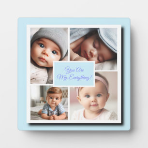 Je bent mijn alles fotocollage op blauw fotoplaat