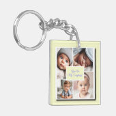 Je bent mijn alles fotocollage op geel sleutelhanger (Voorkant Links)
