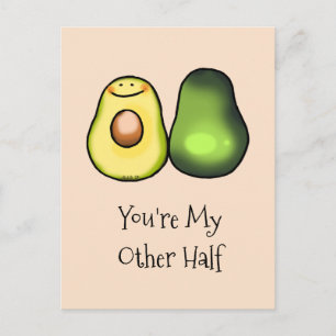 Je bent mijn andere helft (schattige avocado) briefkaart