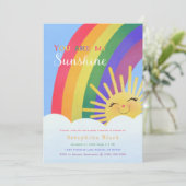 Je bent mijn Baby shower voor de zonnige regenboog Kaart (Staand voorkant)