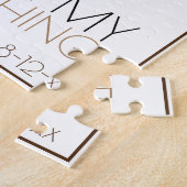 Je bent mijn Bagel Foodie Wedding Favor. Legpuzzel (Zijkant)