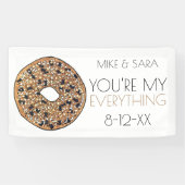 Je bent mijn Bagel Foodie Wedding Favor. Spandoek (Horizontaal)