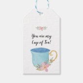 Je bent mijn beker van Tea Blue en Roze Cadeaulabel (Voorkant)