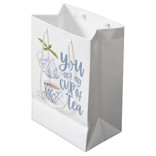 Je bent mijn beker van Tea Gift Bag Medium Cadeauzakje (Voorkant Gekanteld)