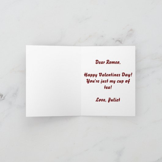 Je bent mijn beker van Tea Valentijn Kaart (Binnen)