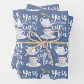 Je bent mijn beker van theepapierbladen inpakpapier vel (In situ)