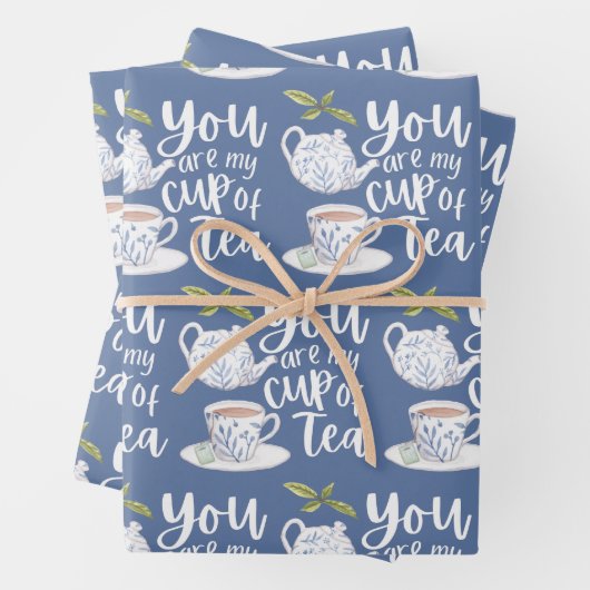 Je bent mijn beker van theepapierbladen inpakpapier vel (In situ)