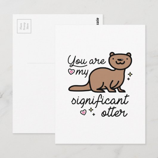 Je bent mijn belangrijke otter briefkaart (Voorkant / Achterkant)