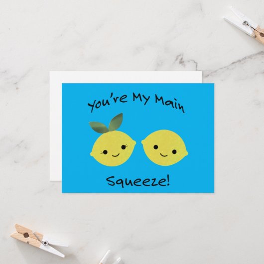 Je bent mijn belangrijkste citroenen kaart (Voorkant / Achterkant in situ)