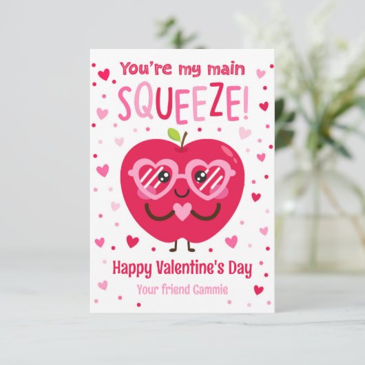 Je bent mijn belangrijkste knijp Valentijn Classro Kaart (Staand voorkant)