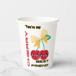 JE BENT MIJN BESTE KERSENVRIEND PAPIEREN BEKERS