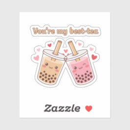 Je bent mijn beste-thee schattige boba bubble tea sticker