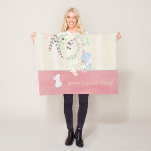 Je bent mijn beste vriend White Mice Custom Fleece Deken