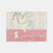 Je bent mijn beste vriend White Mice Custom Fleece Deken (Voorkant (Horizontaal))