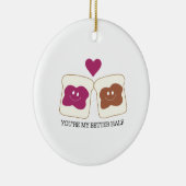 Je bent mijn betere helft keramisch ornament (Rechts)