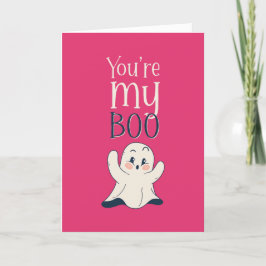 Je bent mijn Boo Cute Ghost Funny Pun Valentijnsda Feestdagen Kaart