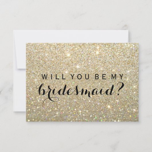 Je bent mijn Bridesmaid - Glitter Fab Kaart (Voorkant)