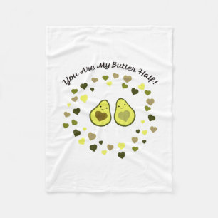 Je bent mijn butter Half Love Avocados Fleece Deken