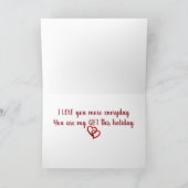 JE BENT **MIJN CADEAU** LIEFDE MET KERST KAART (Binnen)