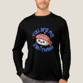 Je bent mijn Ebi-ding blauwe tekst Sushi Tri-Blend Shirt (Voorkant volledig)
