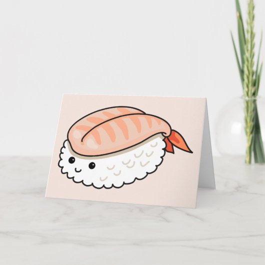 Je bent mijn ebi-ding sushi pun bedankkaart (Voorkant)