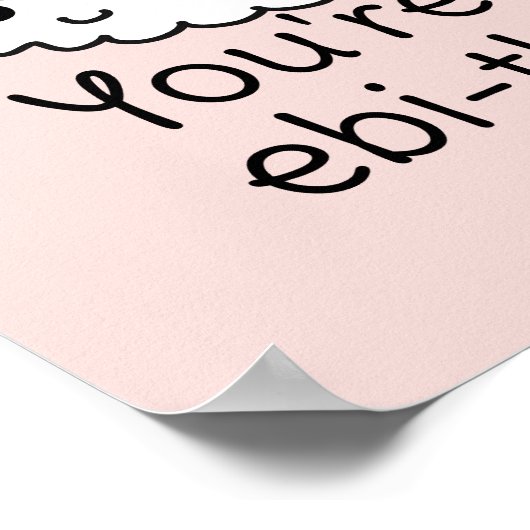 Je bent mijn ebi-ding sushi pun poster (Hoek)