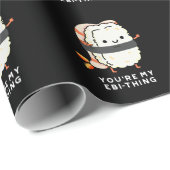 Je bent mijn ebi-Thing Funny Sushi Pun Dark BG Cadeaupapier (Rol Hoek)