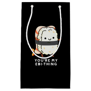 Je bent mijn ebi-Thing Funny Sushi Pun Dark BG Klein Cadeauzakje