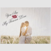 "Je bent mijn eeuwige liefde" Red Rose Elegant Fot Tissuepapier (Voorkant)