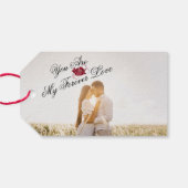 “Je bent mijn eeuwige liefde” Rode Roos Elegante F Cadeaulabel (Achterkant Horizontaal)