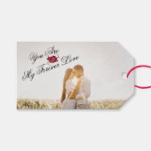 “Je bent mijn eeuwige liefde” Rode Roos Elegante F Cadeaulabel (Voorkant (Horizontaal))