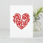 Je bent mijn eeuwige rode hart en foto, gepersonal (Staand voorkant)