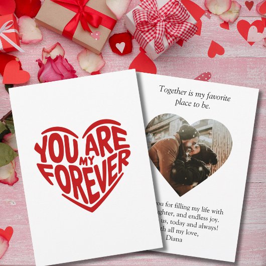Je bent mijn eeuwige rode hart en foto, gepersonal