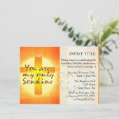 Je bent mijn enige zonneschijn met Cross Kaart (Staand voorkant)