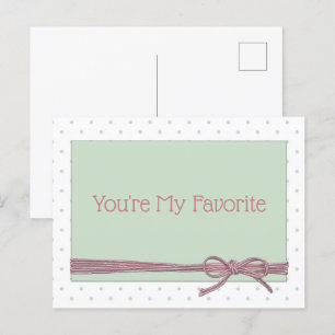 Je bent mijn favoriet met een strik Briefkaart