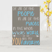 Je bent mijn favoriet -  Wenskaart Kaart (Gele Bloem)