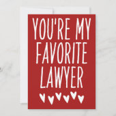 Je bent mijn favoriete advocaat Funny Valentijnsda Feestdagenkaart (Voorkant)
