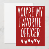 Je bent mijn favoriete agent Funny Valentijnsdag Feestdagenkaart (Voorkant / Achterkant)