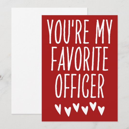 Je bent mijn favoriete agent Funny Valentijnsdag Feestdagenkaart (Voorkant / Achterkant)