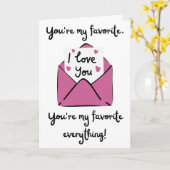 Je bent mijn favoriete alles gevouwen kaart (Gele Bloem)